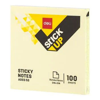 NOTA ADHESIVA POST IT AMARILLO PASTEL-DELI STICK