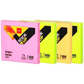 NOTA ADHESIVA POST IT COLOR NEON - DELI STICK