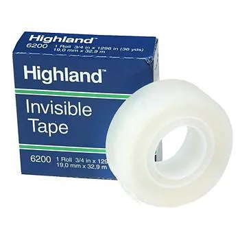 CINTA HIGHLAND 3/4 PARA DISPENSADOR DE ESCRITORIO, TRANSPARENTE MATE