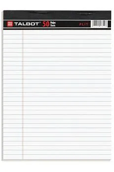 LIBRETA RAYADA BLANCA 8.5 X 11 DE 50 HOJAS - TALBOT