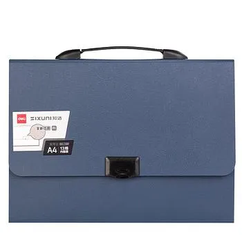 ARCHIVO ACORDEÓN TIPO MALETÍN, 13 DIVISIONES, AZUL- DELI