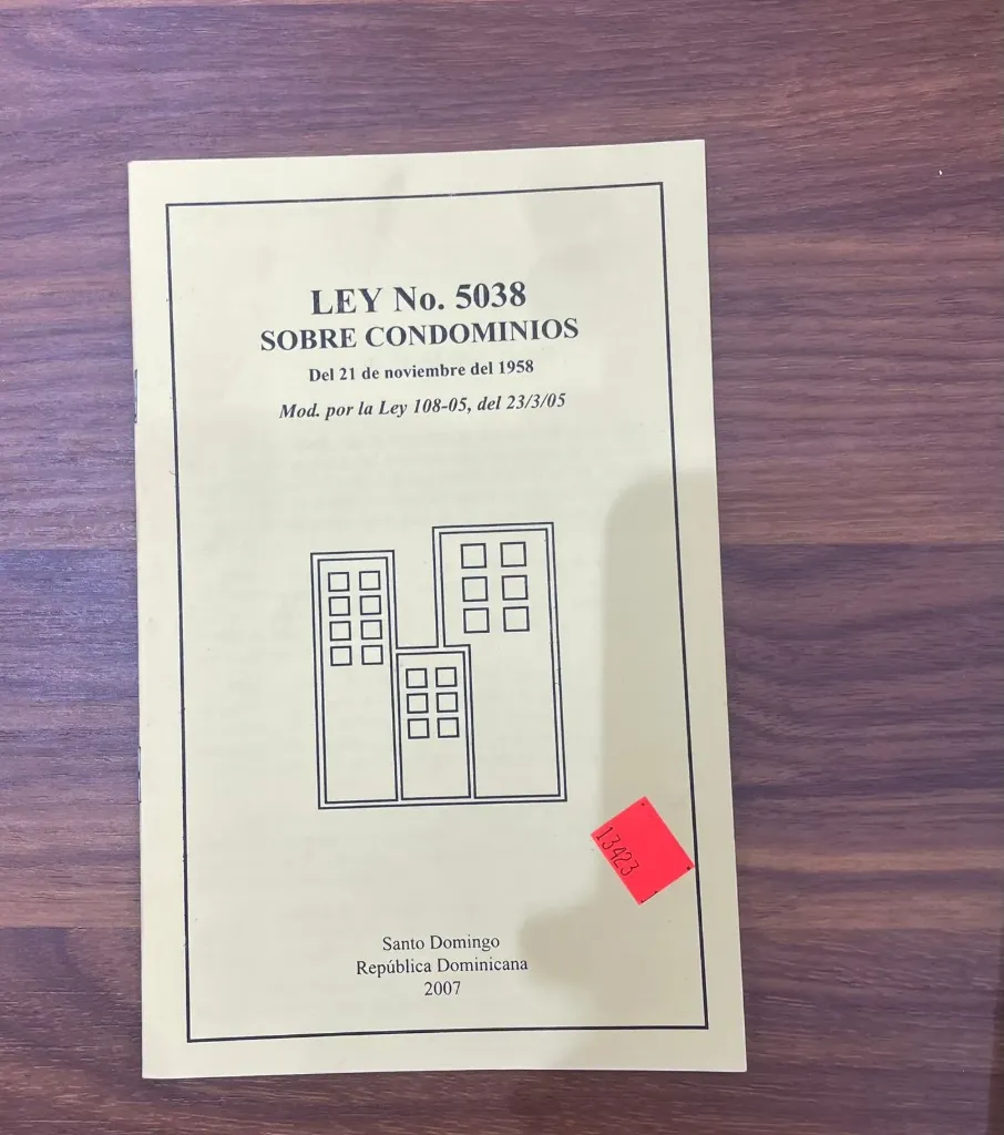 LEY NO. 5038 SOBRE CONDOMINIOS