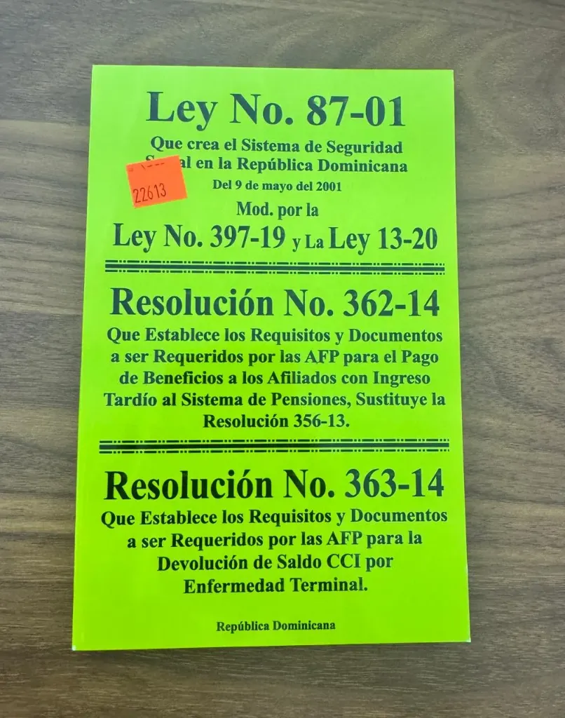 LEY 87-01 SOBRE SISTEMA DOMINICANO DE SEGURIDAD SOCIAL
