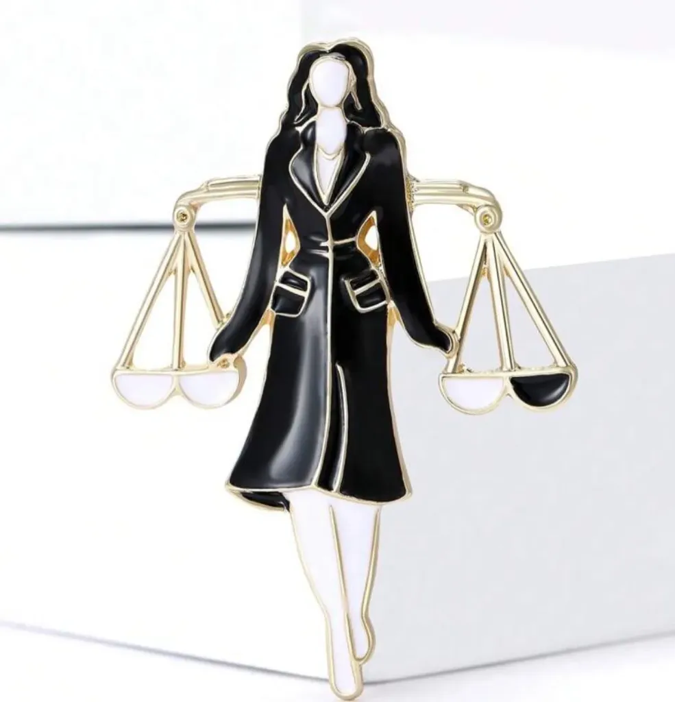 BROCHE DAMA DERECHO COLOR NEGRA