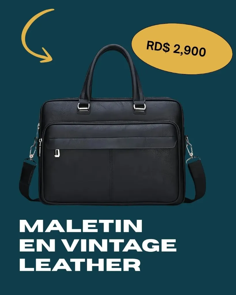 MALETIN VINTAGE NEGRO SHENGLAICAI