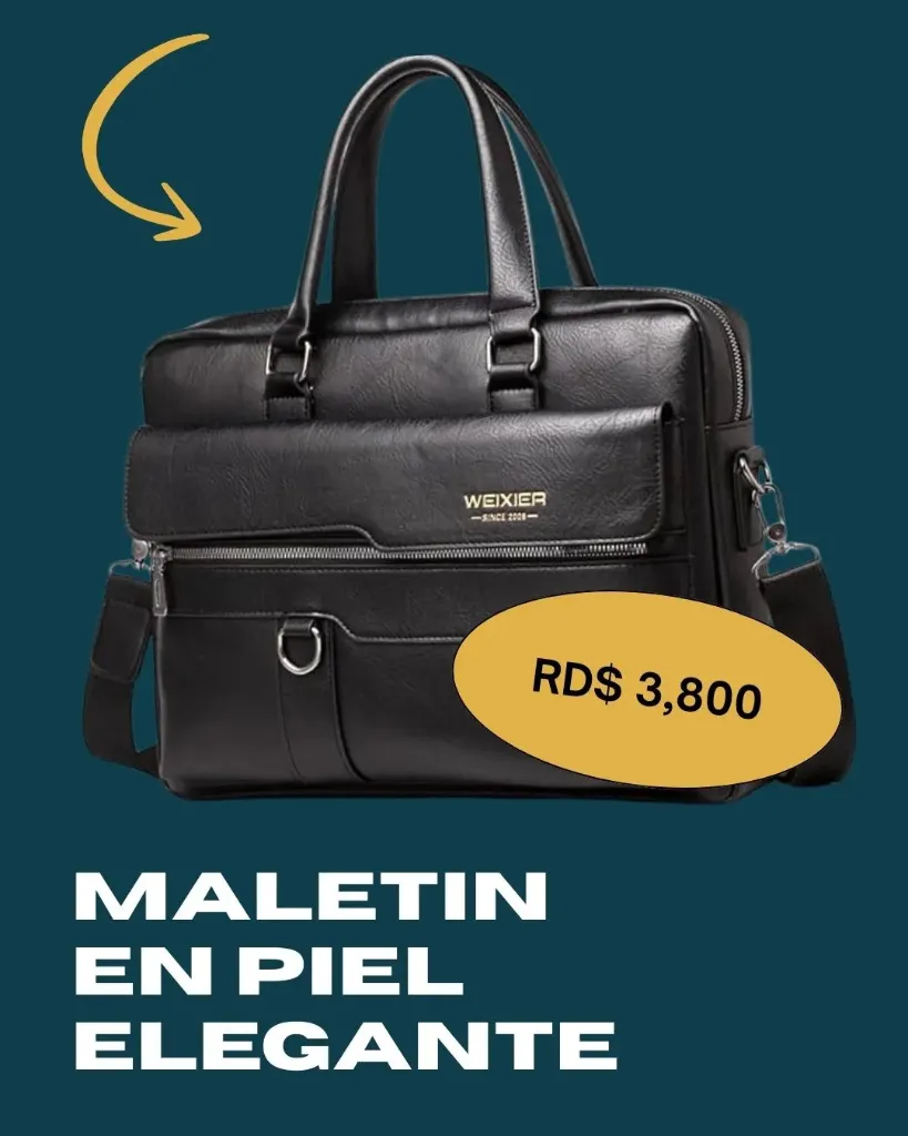 MALENTIN DE CUERO NEGRO HEBETAG