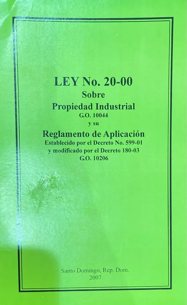 LIBRO - LEY 20-00 SOBRE PROPIEDAD INDUSTRIAL