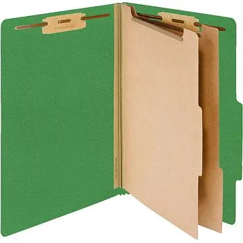 FOLDERS DE 4 DIVISIONES 8.5 X 11 (VERDE OSCURO)