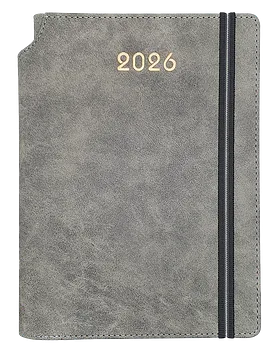 AGENDA EJECUTIVA 2026 GRIS DE GAMUZA